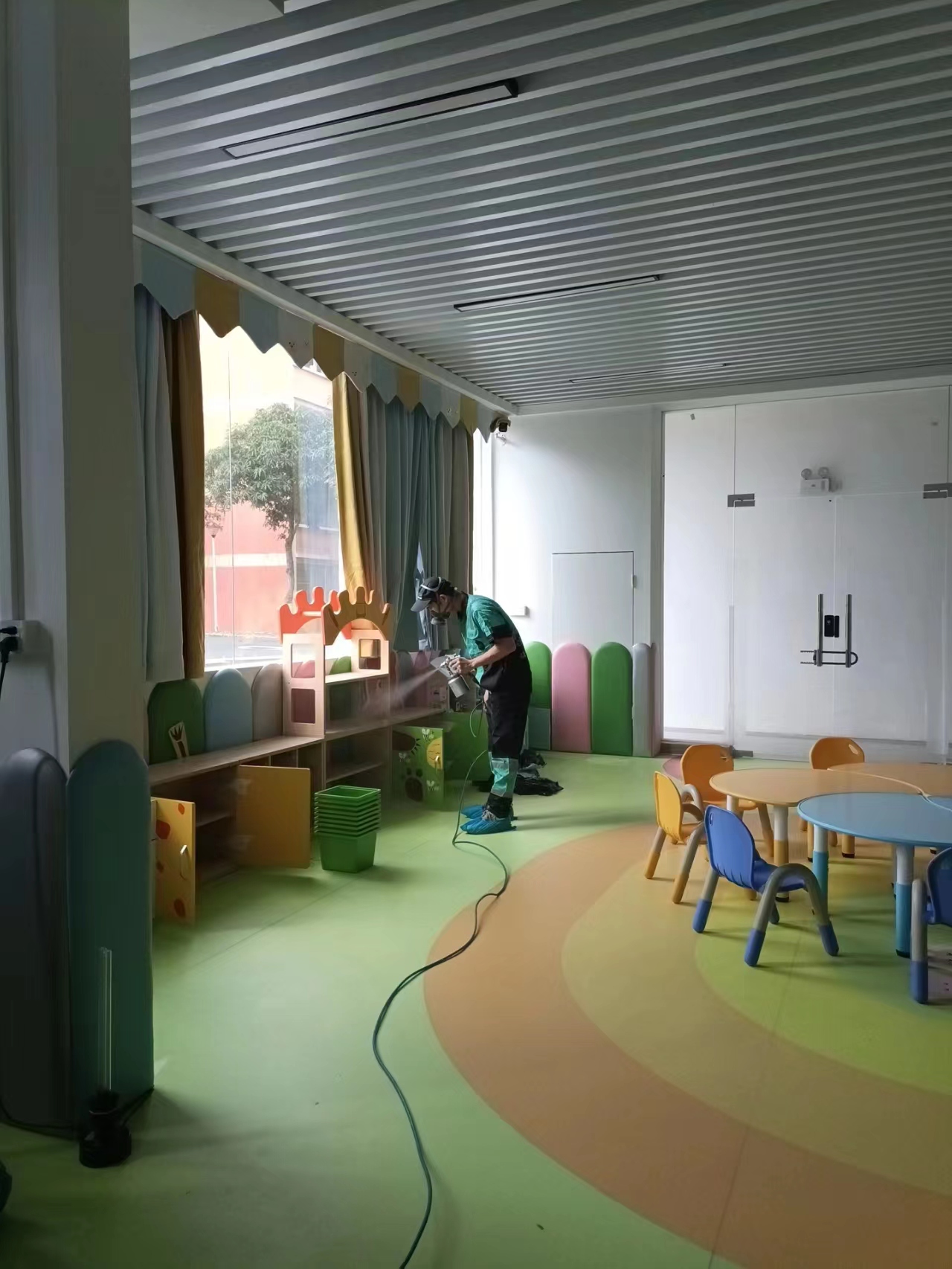 广州南方学院儿童之家施工治理现场-c1b790383c7231b4715fe56ca9b7bb9