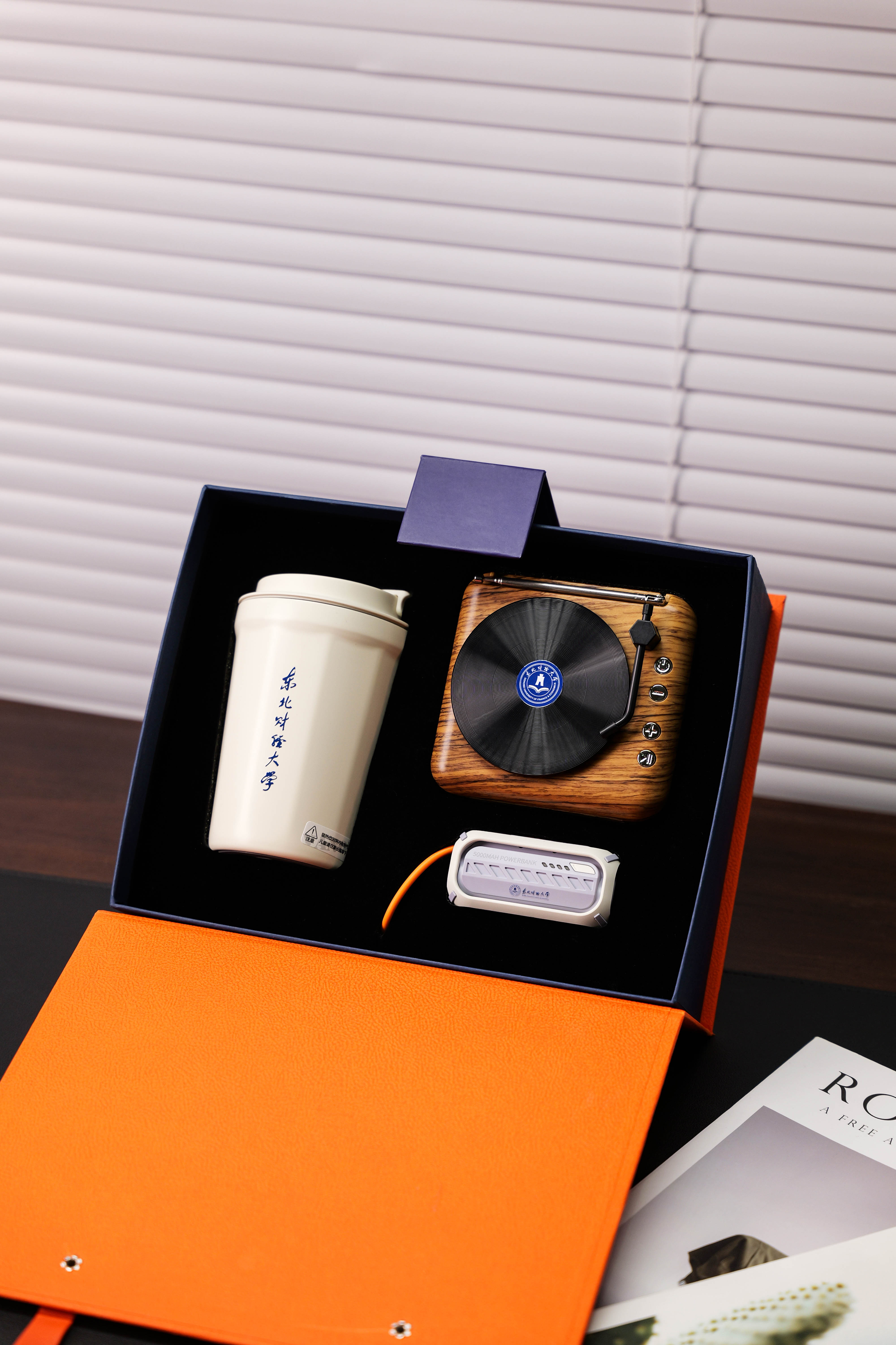 八角咖啡杯保温杯+木纹蓝牙音箱+G31充电宝