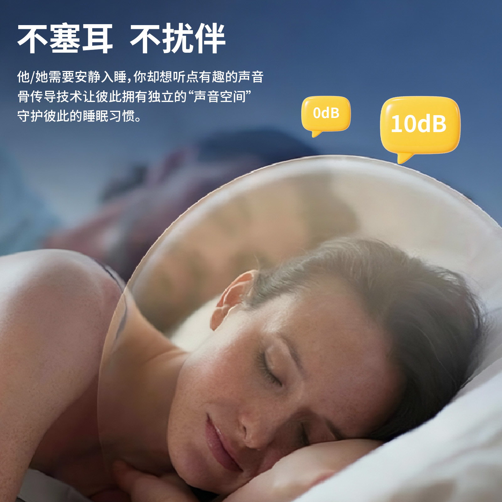 礼途 QY12 双骨传导枕下睡眠音箱|8种白噪音·蓝牙6.0·TF卡·耳机接口产品图 4