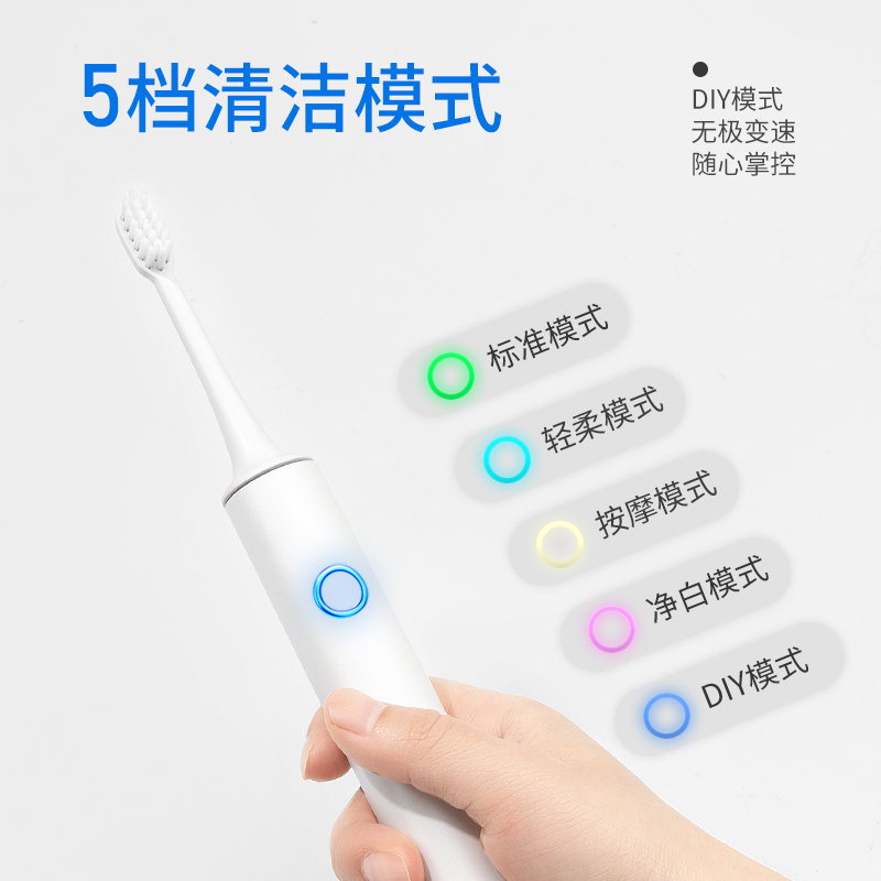 拜尔 X6S 消毒款电动牙刷|智能壁挂灭菌仓·DIY力度·档位记忆·一年一充产品图 5