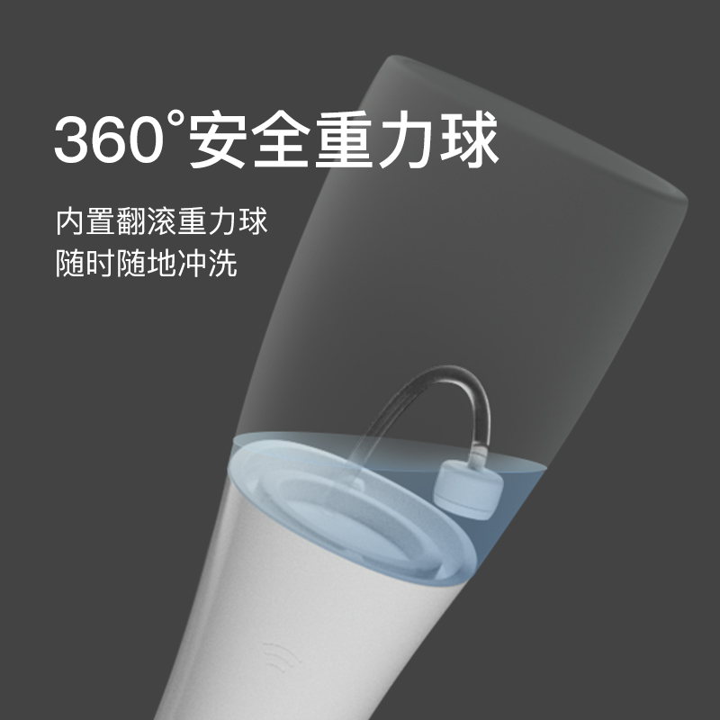 拜尔 M301 便携电动冲牙器|300ml可拆水箱·DIY水压·重力球取水·IPX8防水·感应充电产品图 6