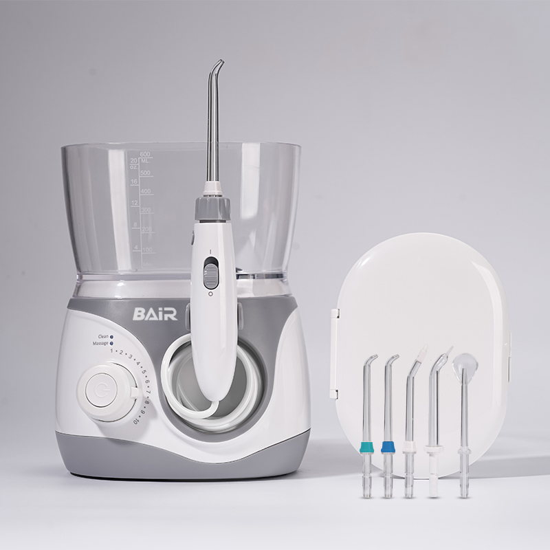 拜尔 H6 家用台式冲牙器｜600ml大水箱·10档无级调压·1900次高频脉冲·IPX7防水