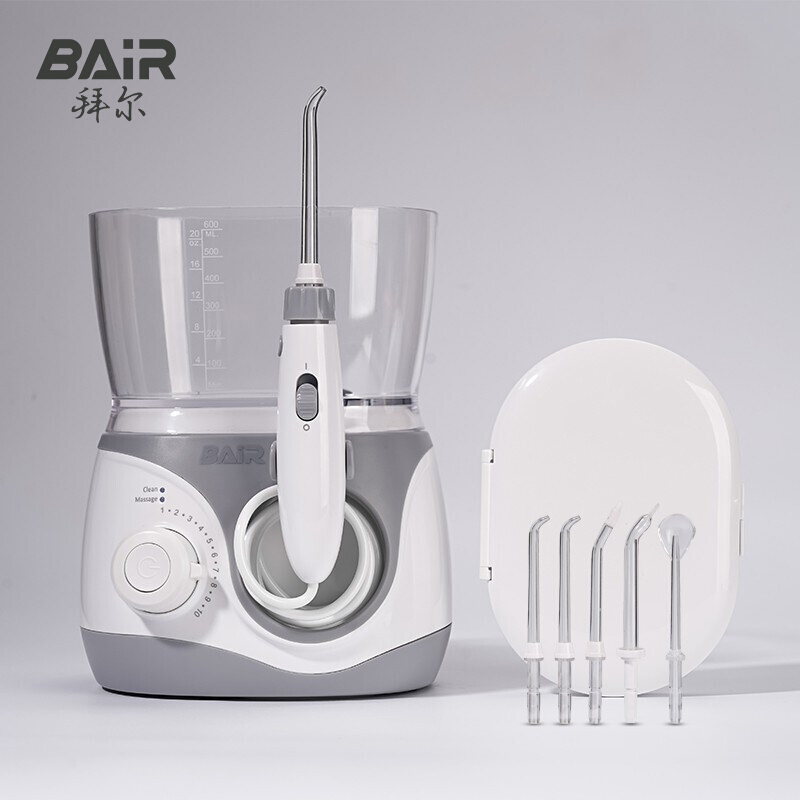 拜尔 H6 家用台式冲牙器|600ml大水箱·10档无级调压·1900次高频脉冲·IPX7防水产品图 5
