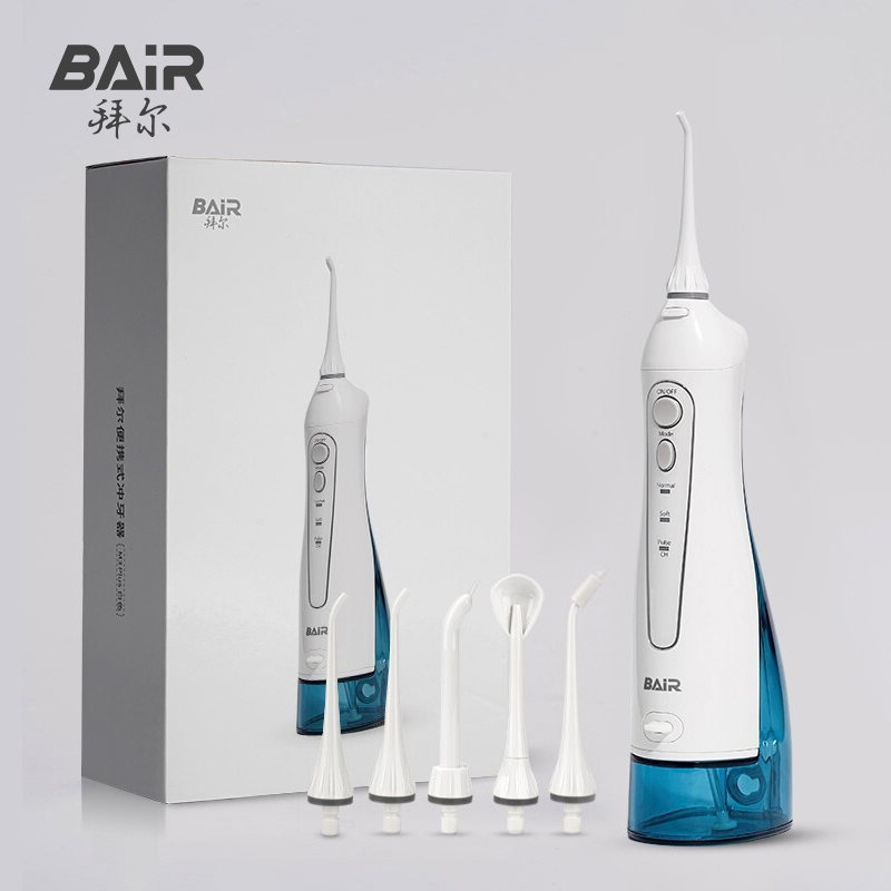 拜尔 M3plus 电动冲牙器｜300ml可拆水箱·3档变频·脉冲洁力·0.6mm水流
