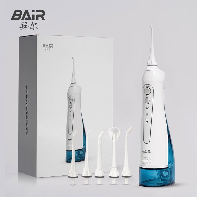 拜尔 M3plus 拜尔 M3plus 电动冲牙器｜300ml可拆水箱·3档变频·脉冲洁力·0.6mm水流 产品功能与规格详情图 02