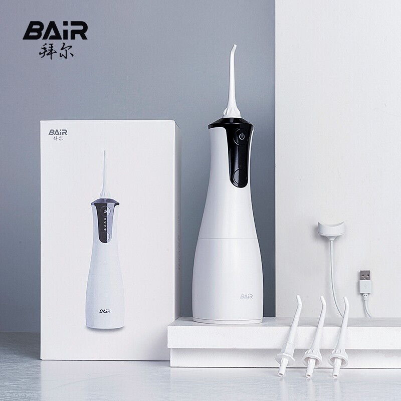 拜尔 M4 拜尔 M4 电动冲牙器|300ml可拆水箱·DIY水压·重力球取水·IPX8防水·感应充电 产品功能与规格详情图 02