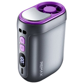 REMAX睿量 RS-GF07 半导体制冷挂腰风扇｜挂腰挂脖两用·冷敷降温·3000mAh·Type-C快充