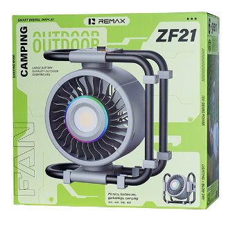 REMAX睿量 RS-ZF21 户外露营风扇|10000mAh·六档风力·照明氛围灯·自动摇头产品图 2