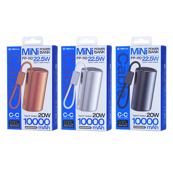REMAX睿量 FP-110 酷派 自带Type-C线QC22.5快充移动电源10000mAh|10000mAh·20W快充·自带快充线产品图 2