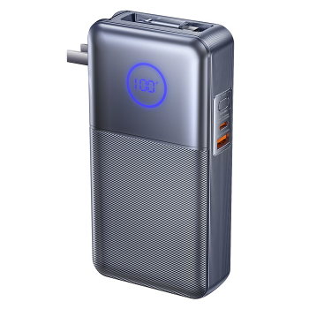 REMAX睿量 CP-17 65W 自带Type-C伸缩线墙插移动电源｜20000mAh·65W快充·自带快充线·墙插二合一