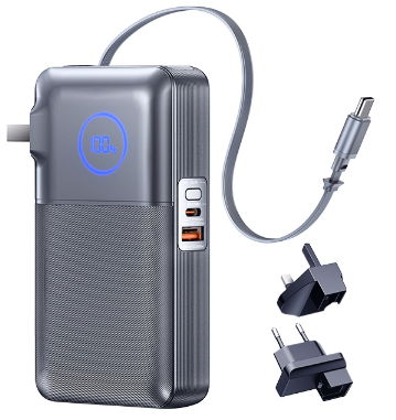 REMAX睿量 CP-5 REMAX睿量 CP-5 35W 自带Type-C伸缩线墙插移动电源｜10000mAh·35W快充·自带快充线·墙插二合一 产品功能与规格详情图 01