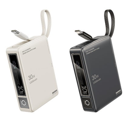 REMAX睿量 RPP-86 问界30W+22.5W 自带TYPE-C快充线移动电源10000mAh|10000mAh·30W快充·自带快充线产品图 2