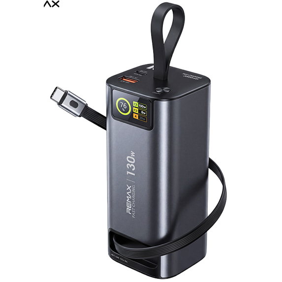 REMAX睿量 FC-111 130W自带伸缩线快充移动电源 20000mAh｜20000mAh·130W快充·自带快充线·伸缩线