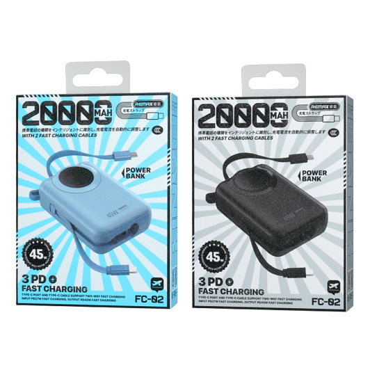 REMAX睿量 FC-02 潜航者 45W 自带双快充线移动电源20000mAh|20000mAh·45W快充·自带快充线产品图 2