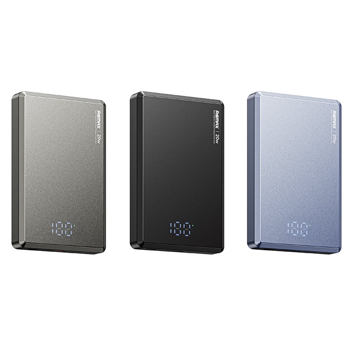 REMAX睿量 RPP-109 薄卡Pro 20W 数显金属磁吸无线快充移动电源｜10000mAh·20W快充·磁吸无线充·LED数显