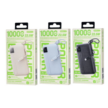 REMAX睿量 FC-13 22.5W 自带双线快充移动电源10000mAh|10000mAh·20W快充产品图 2