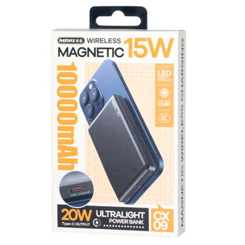REMAX睿量 CX09 磁吸无线充移动电源｜10000mAh·20W快充·磁吸无线充产品图 2