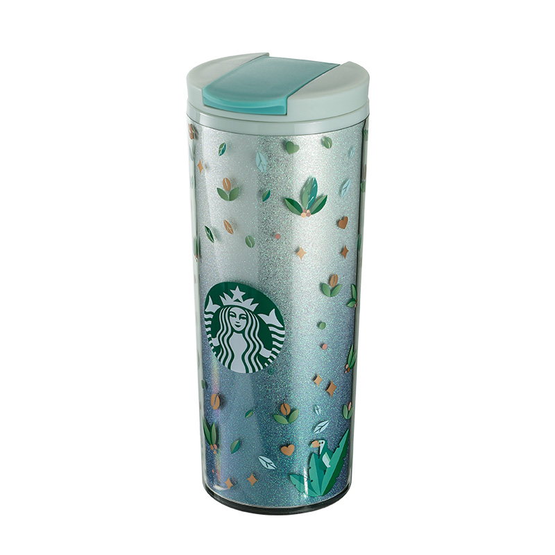 星巴克 11181726 绿野秘境款双层随行杯485ml｜485ml·双层隔热·单手开盖