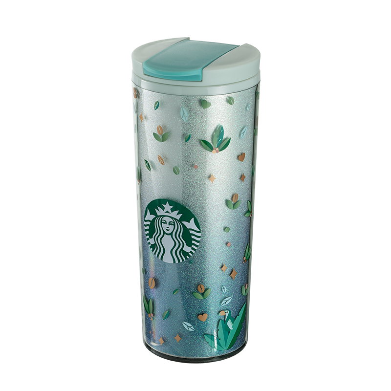 星巴克 11181726 绿野秘境款双层随行杯485ml|485ml·双层隔热·单手开盖产品图 2