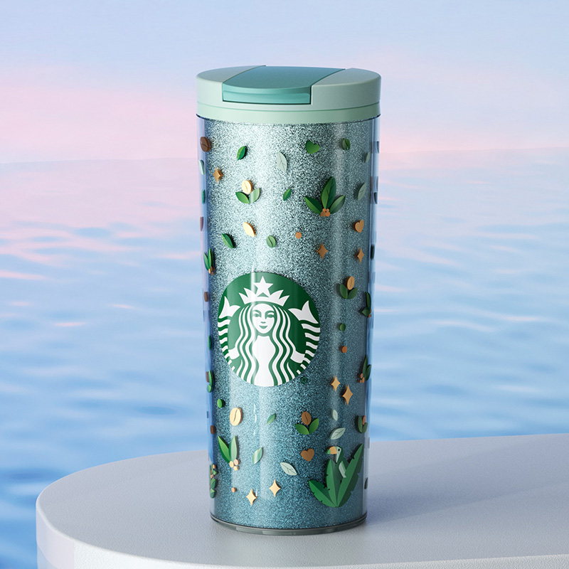 星巴克 11181726 绿野秘境款双层随行杯485ml|485ml·双层隔热·单手开盖产品图 7