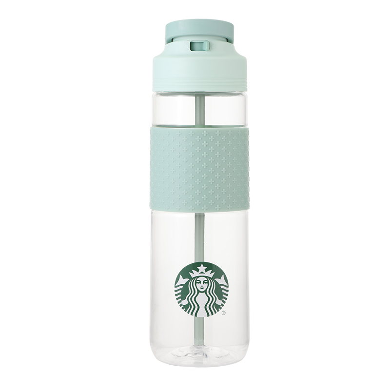 星巴克 11156056 清透薄荷绿款运动杯710ml｜710ml·吸管畅饮·密封防漏