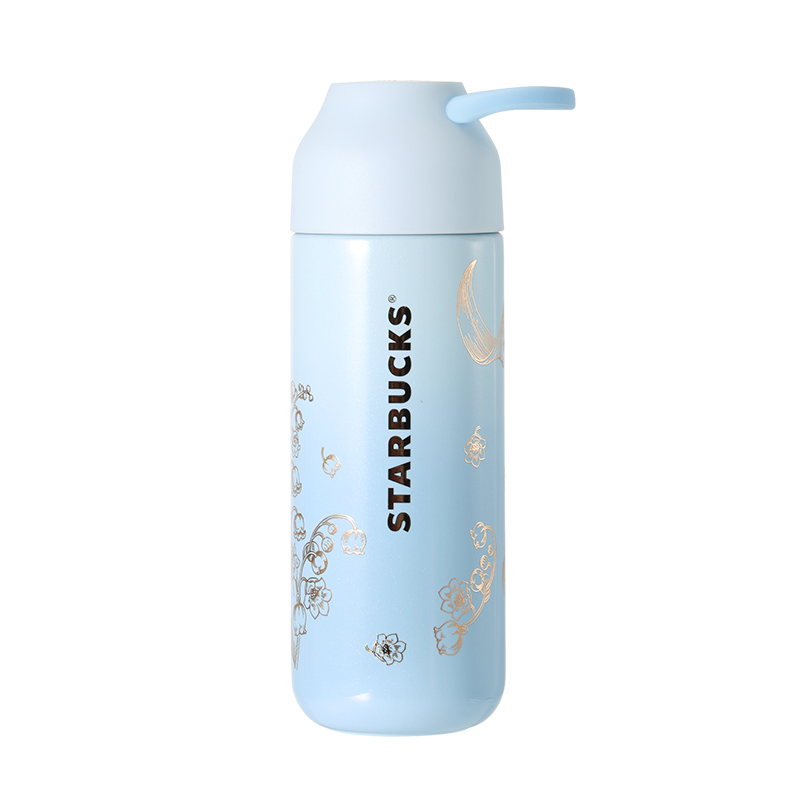 星巴克 11180597 铃兰款随行保温杯蓝色390ml｜390mL·真空锁温产品图 4