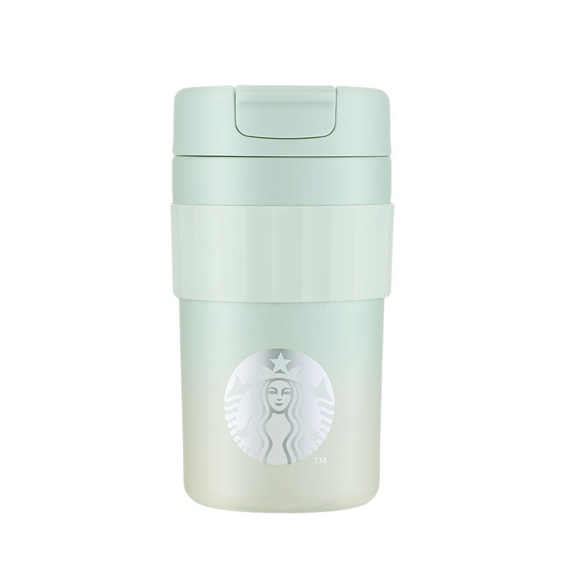 星巴克 11149743 绿色渐变款桌面不锈钢杯470mL｜470mL·单手开盖