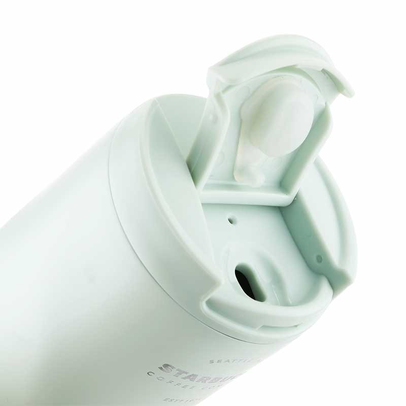 星巴克 11149750 经典渐层款翻盖杯绿色473ml|473ml·真空锁温·单手开盖产品图 3