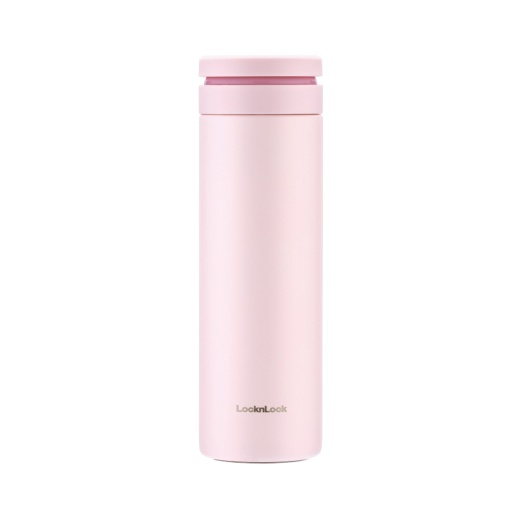 乐扣乐扣 LHC4287PIK 柔光旋盖440mL（粉）｜440mL·316不锈钢内胆·一键弹盖·密封防漏