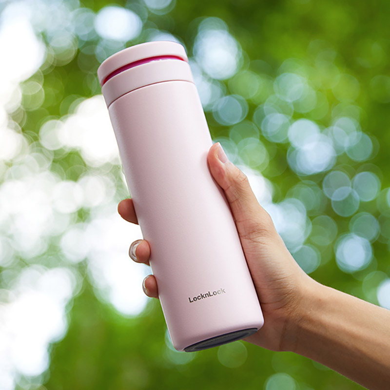 乐扣乐扣 LHC4287PIK 柔光旋盖440mL(粉)|440mL·316不锈钢内胆·一键弹盖·密封防漏产品图 4