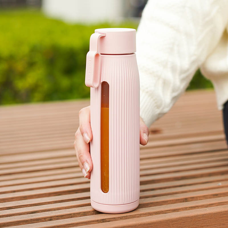 乐扣乐扣 LHC4287PIK 柔光旋盖440mL(粉)|440mL·316不锈钢内胆·一键弹盖·密封防漏产品图 2