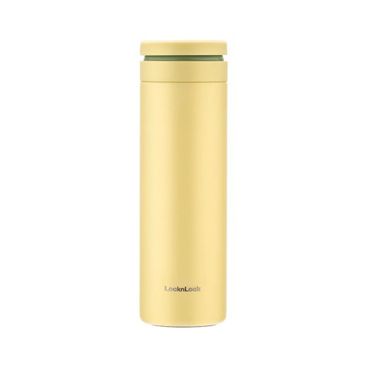 乐扣乐扣 LHC4287YEL 柔光旋盖440mL（黄）｜440mL·316不锈钢内胆·一键弹盖·密封防漏