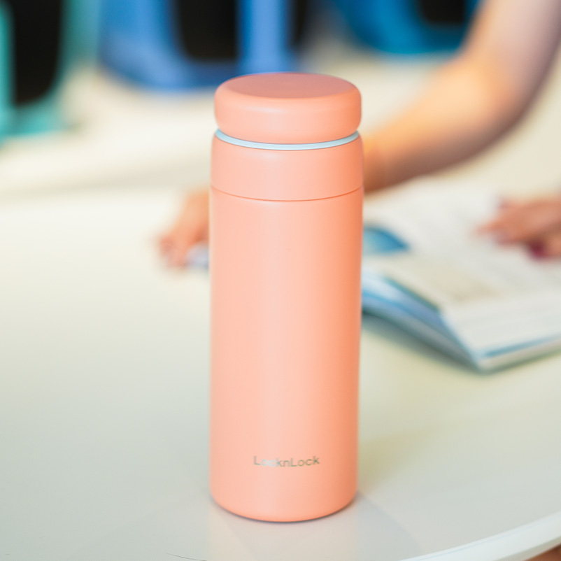 乐扣乐扣 LHC3289YRED 立立推盖保温杯350mL(橙红)|350mL产品图 7