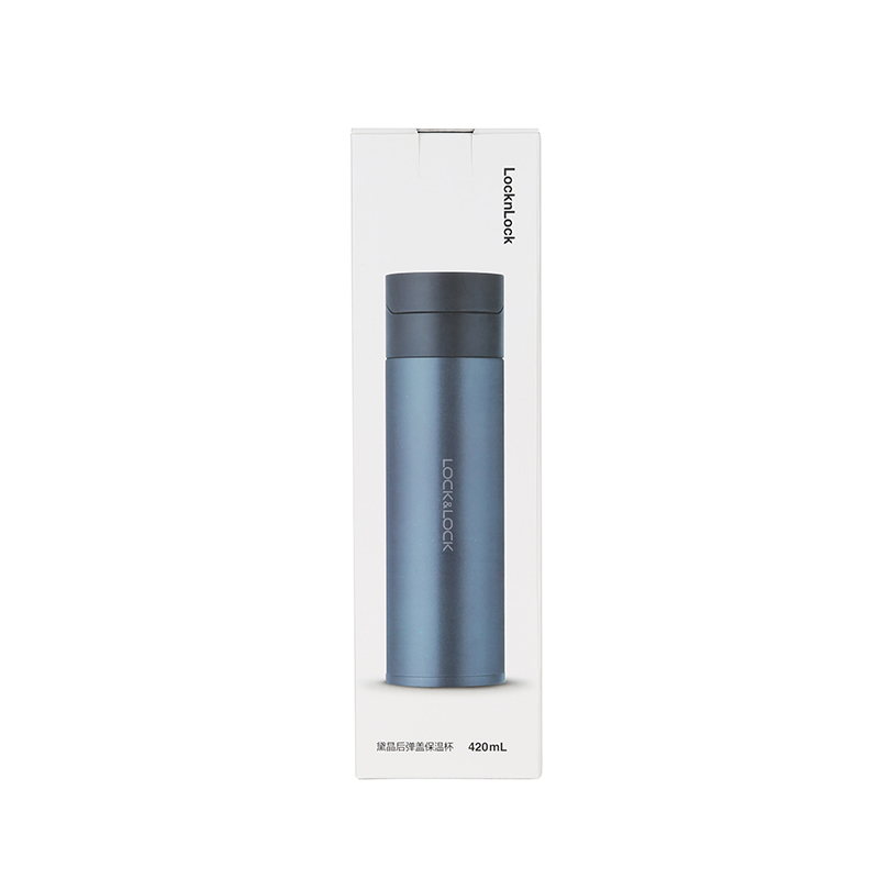 乐扣乐扣 LHC6522FU 黛晶后弹盖保温杯蓝色420ml|420ml产品图 4
