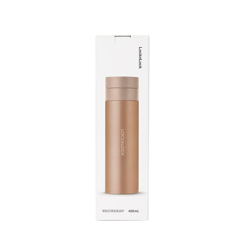 乐扣乐扣 LHC6523FU 黛晶后弹盖保温杯金色420ml|420ml产品图 8