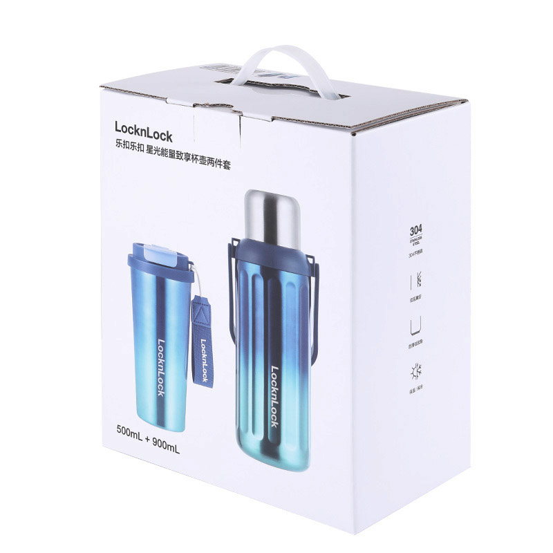 乐扣乐扣 LHC6665S1FU 星光能量致享杯壶2件套｜900ml+500ml·双饮口·便携提手产品图 8
