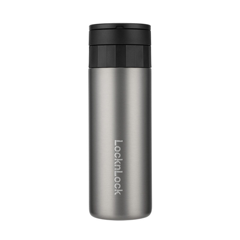 乐扣乐扣 LHC6818FU 心悦随行保温杯黑色400ml｜400ml·316不锈钢内胆·真空锁温·便携提手