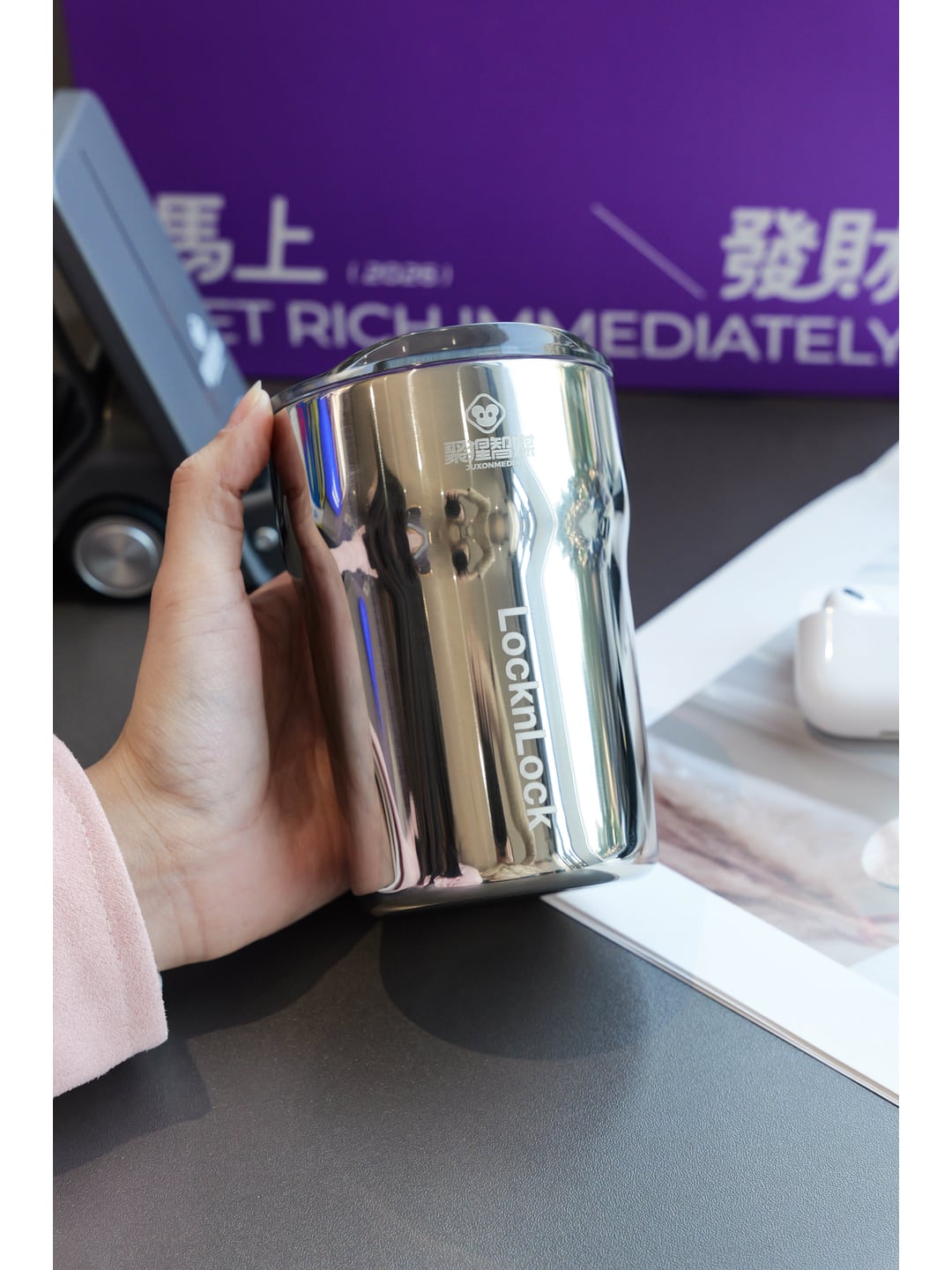 T20汽车造型五合一无线充+乐扣乐扣LHC6789FU镜面咖啡杯商务礼盒产品图 7
