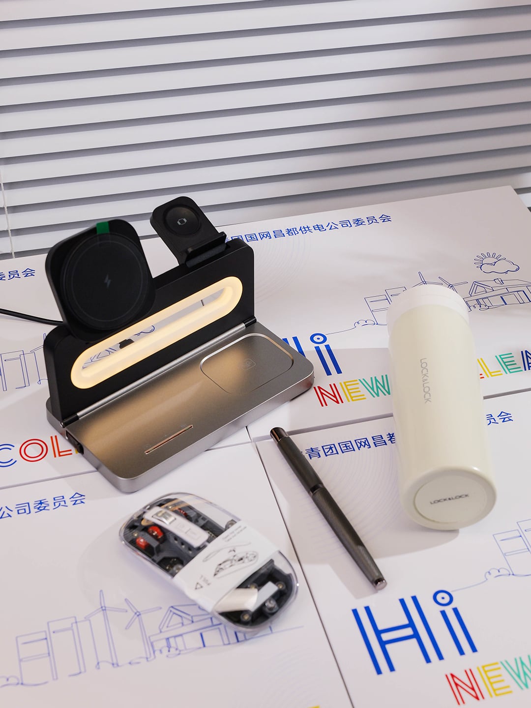 螺纹金属签字笔|商务书写·深空灰笔身·企业LOGO定制产品图 8