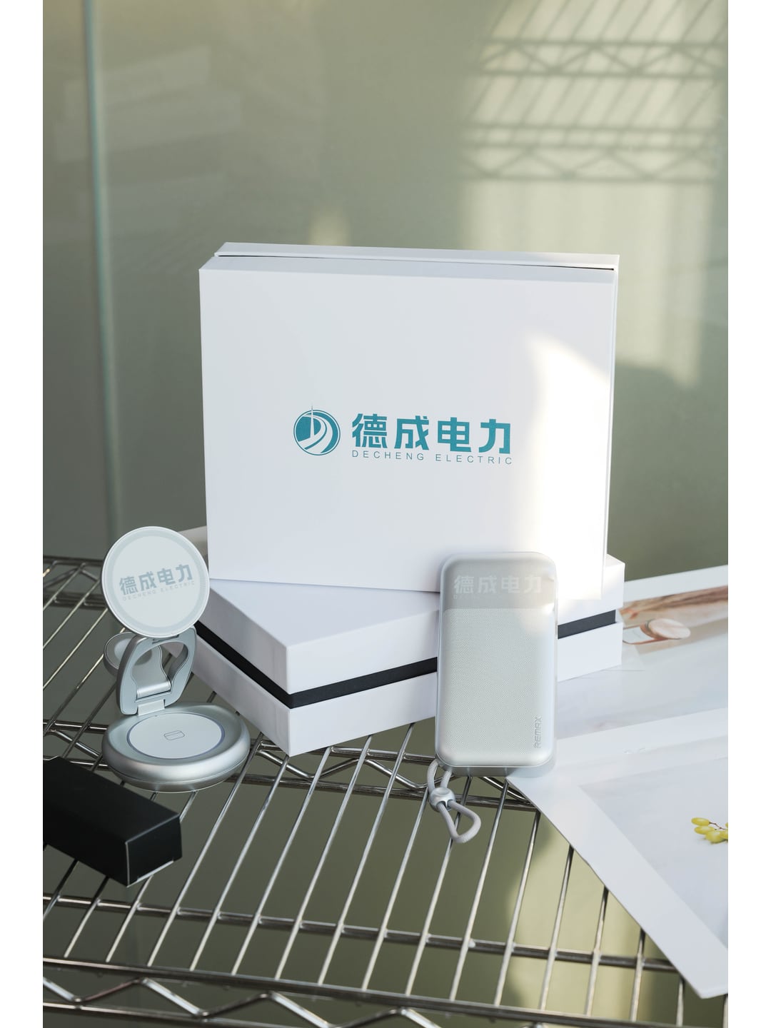 LC208三合一折叠无线充+CP-13 10000mAh自带线墙插充电宝移动补能礼盒产品图 5
