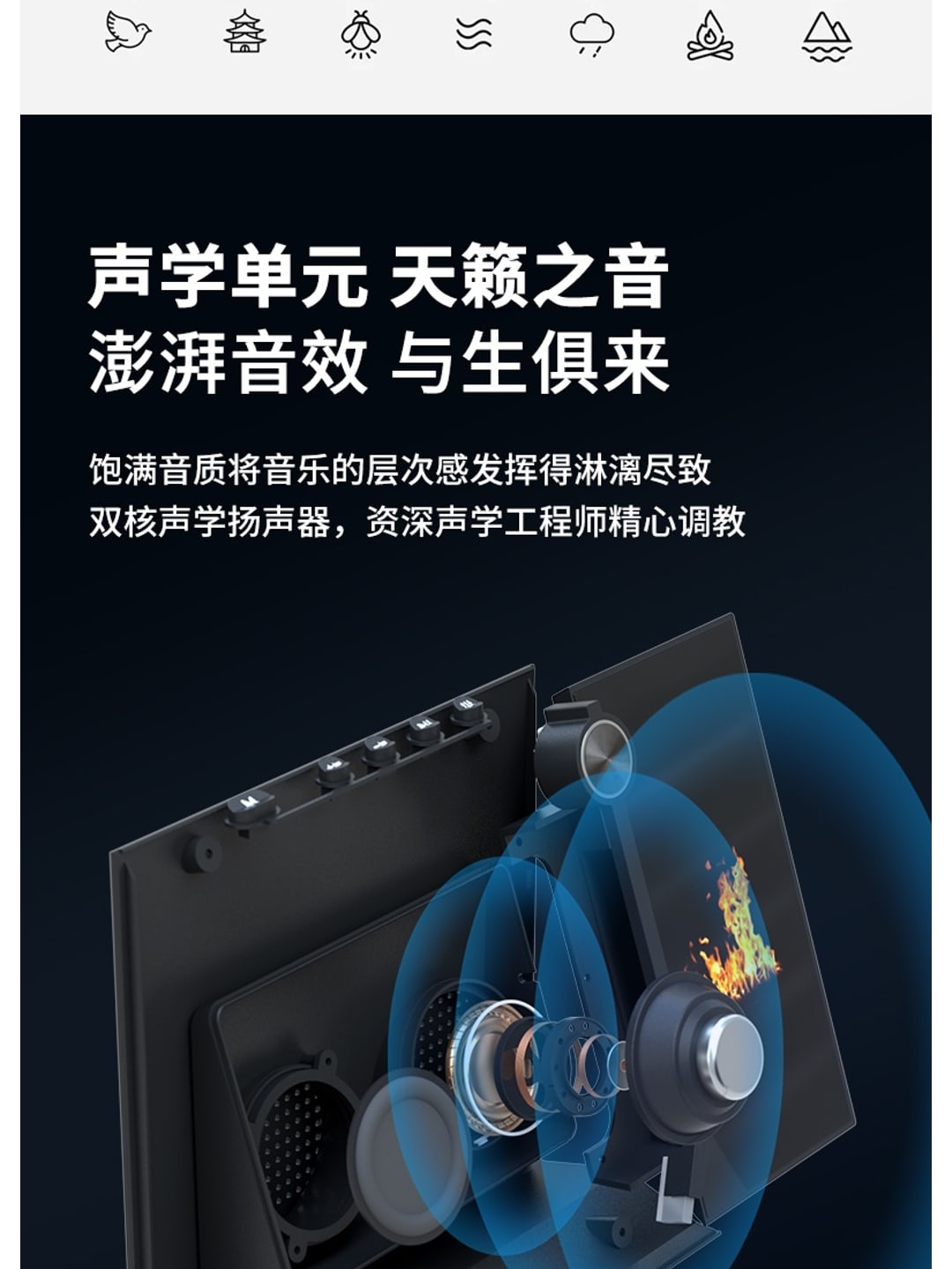 R01相册歌词经典黑胶蓝牙音箱|动态歌词·电子相册·白噪音·企业LOGO定制产品图 7