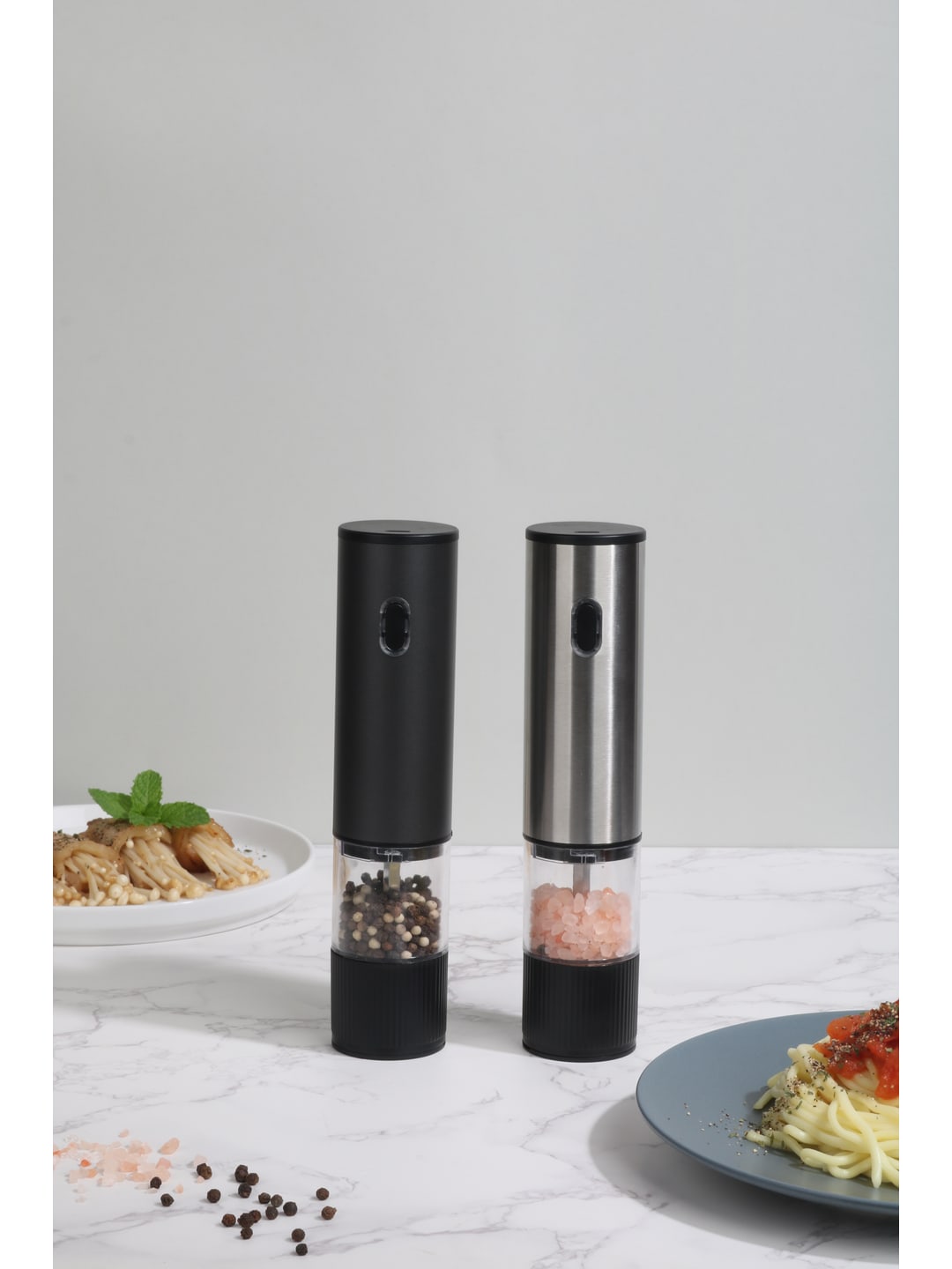 电动胡椒研磨器|黑色/银色·透明料仓·企业LOGO定制产品图 3