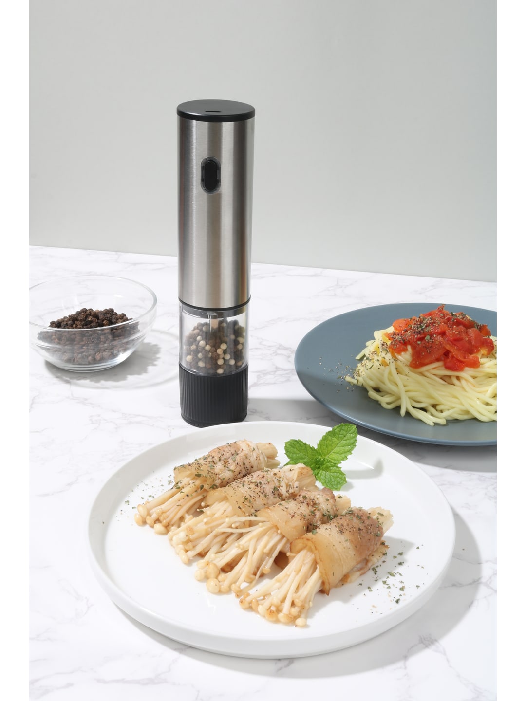 电动胡椒研磨器|黑色/银色·透明料仓·企业LOGO定制产品图 4