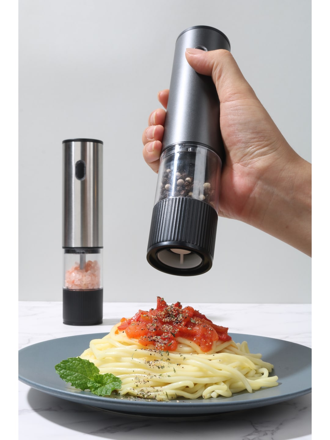 电动胡椒研磨器|黑色/银色·透明料仓·企业LOGO定制产品图 5