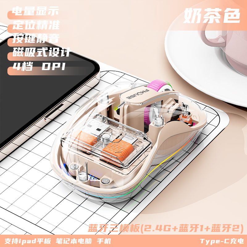 M333无线蓝牙鼠标 七彩呼吸灯功能游戏办公鼠标炫彩灯效产品图 6