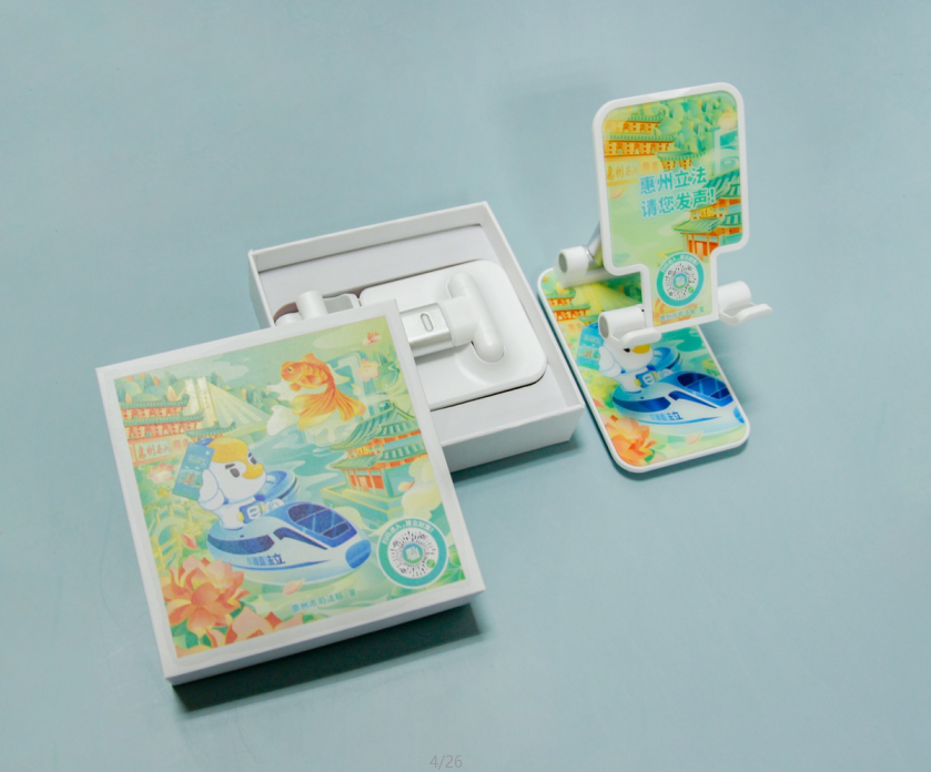 LC-0410 双面定制手机折叠支架金属桌面手机支架便携折叠支架产品图 4