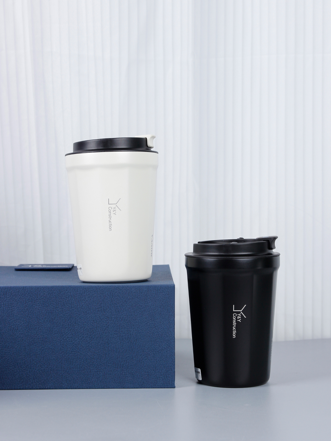 Vanow八角咖啡杯390ML乐扣保温咖啡杯商务随行杯水杯礼品