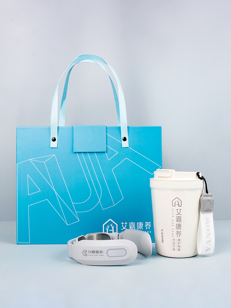 SKG按摩仪K3型号+vanow咖啡杯颈椎按摩仪保温咖啡杯健康办公组合礼盒