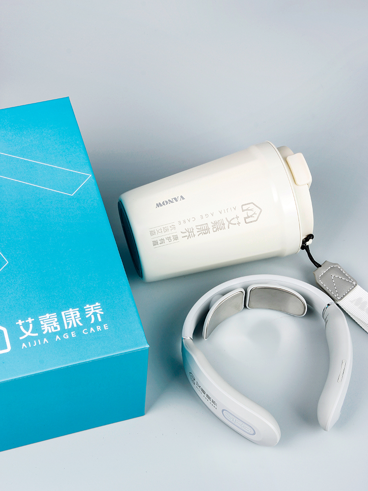 SKG按摩仪K3型号+vanow咖啡杯颈椎按摩仪保温咖啡杯健康办公组合礼盒产品图 2