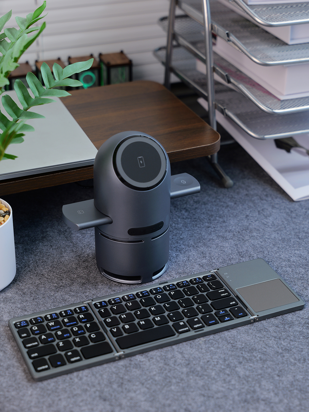 S9B无线充+LC-1602三折蓝牙键盘产品图 3
